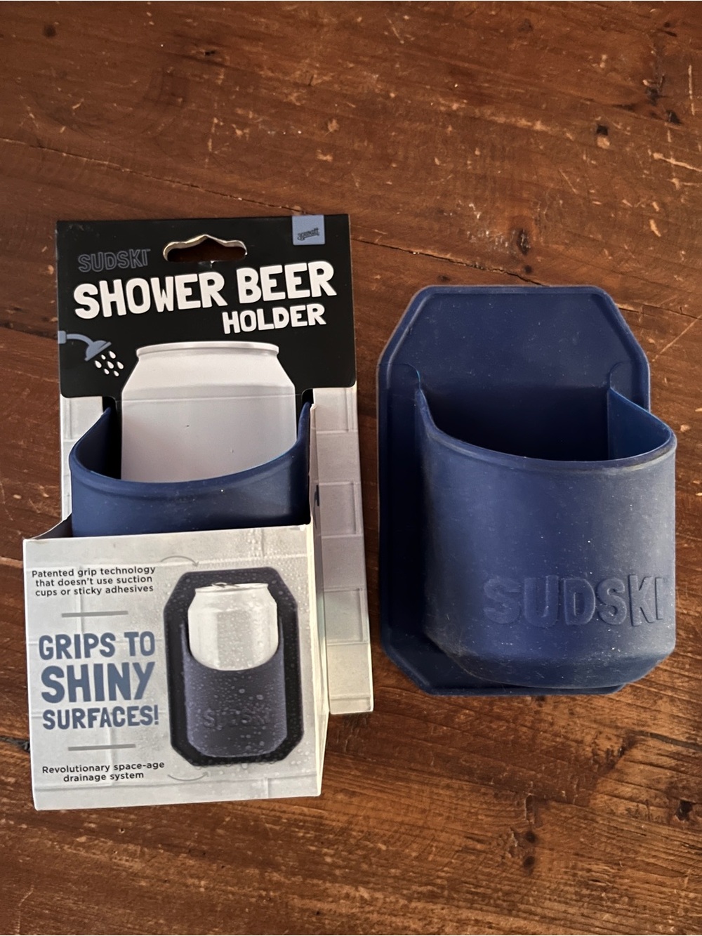 Blue Shower Beer Holder